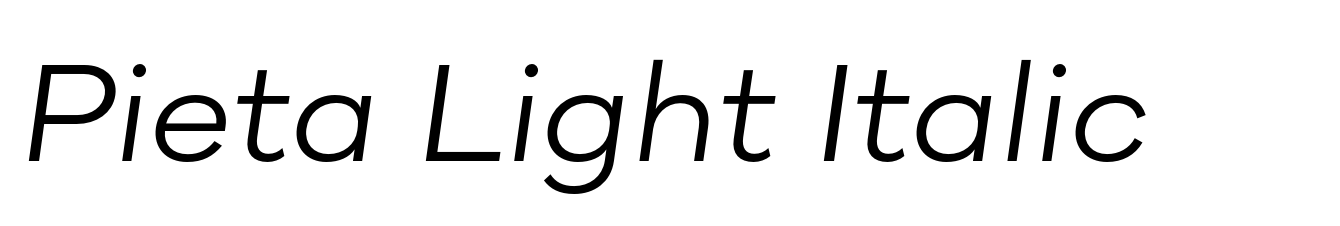 Pieta Light Italic